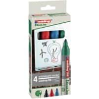 edding EcoLine 28 Whiteboard Marker Assorted Medium Bullet 1.5-3 mm Pack of 4