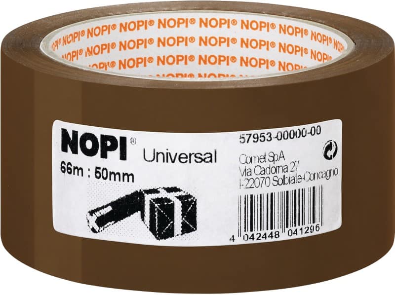 Nopi Packaging Tape Brown 50 mm (W) x 66 m (L) Polypropylene Universal