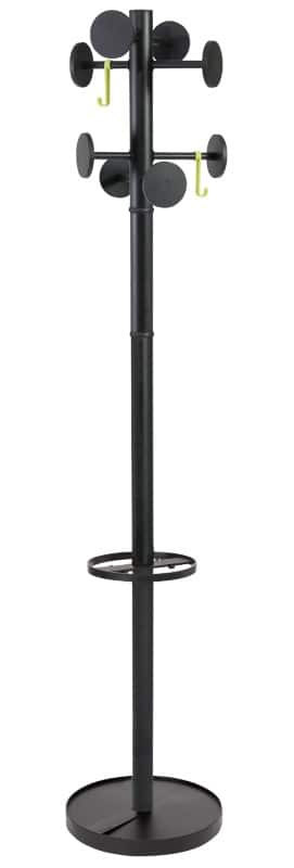 8 PEG BLACK COAT STAND