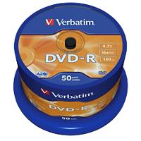 Verbatim DVD-R 16x 4.7GB Spindle Pack of 50