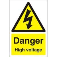 Warning Sign High Voltage Fluted Board 60 x 40 cm
