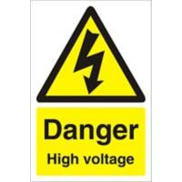 Warning Sign High Voltage PVC 30 x 20 cm