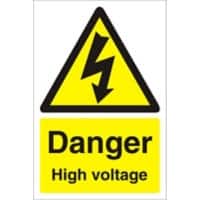 Warning Sign High Voltage Freestanding PVC (Polyvinyl Chloride) 60 x 40 cm