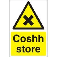 Warning Sign Coshh Store Fluted Board 30 x 20 cm