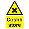 Warning Sign Coshh Store Fluted Board 30 x 20 cm