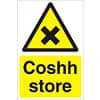 Warning Sign Coshh Store Fluted Board 60 x 40 cm