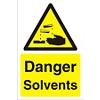 Warning Sign Solvents PVC 30 x 20 cm