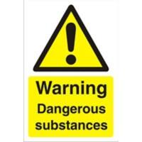 Warning Sign Dangerous Substances Fluted Board 30 x 20 cm