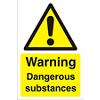Warning Sign Dangerous Substances Fluted Board 30 x 20 cm