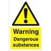 Warning Sign Dangerous Substances PVC 30 x 20 cm