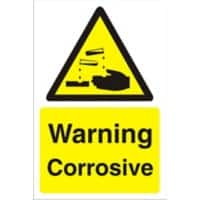 Warning Sign Corrosive Fluted Board 30 x 20 cm