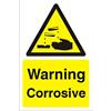 Warning Sign Corrosive Fluted Board 30 x 20 cm