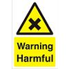 Warning Sign Harmful Fluted Board 60 x 40 cm