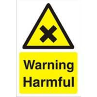 Warning Sign Harmful Freestanding PVC (Polyvinyl Chloride) 60 x 40 cm