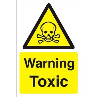 Warning Sign Toxic PVC 30 x 20 cm