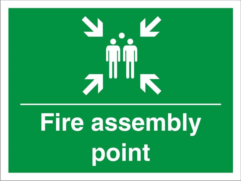 Sign Assembly Point Freestanding PVC (Polyvinyl Chloride) 30 x 40 cm