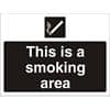 Mandatory Sign Smoking Area PVC 45 x 60 cm