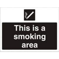 Mandatory Sign Smoking Area PVC 45 x 60 cm