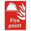 Fire Sign Fire Point Fluted Board 60 x 40 cm