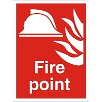 Fire Information Sign Fire Point Freestanding PVC (Polyvinyl Chloride) 30 x 20 cm