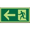 Fire Exit Sign Left Arrow Polypropylene 15 x 30 cm