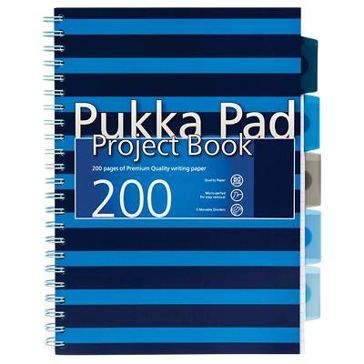 Pukka Pad Project Book Pukka Navy A4 Ruled Blue 200 Sheets