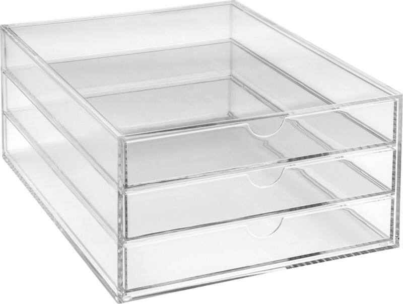 Osco Filing Drawers Acrylic Transparent 24 X 32 X 13 5 Cm Viking