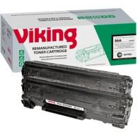 Compatible Viking HP 36A Toner Cartridge CB436A Black Pack of 2