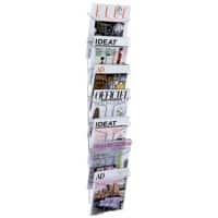 Alba A4 Literature Display Silver DDFIL7M 25 x 13 x 112 cm