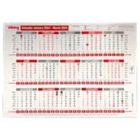 Viking Desk Calendar A5 2024, 2025 Landscape Red, White 21 x 14.8 cm