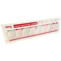 Viking Desk Calendar 2024, 2025 Landscape Red, White English 28 x 8 cm