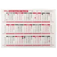 Viking Desk Calendar 2026, 2027 English 29.7 (W) x 21 (H) cm Red, White
