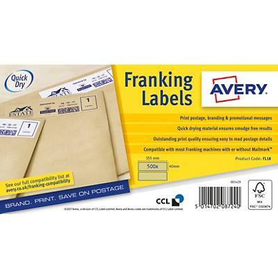 AVERY Franking Labels FL18 Special format Brown Kraft 155 x 40 mm 250 Sheets of 2 Labels