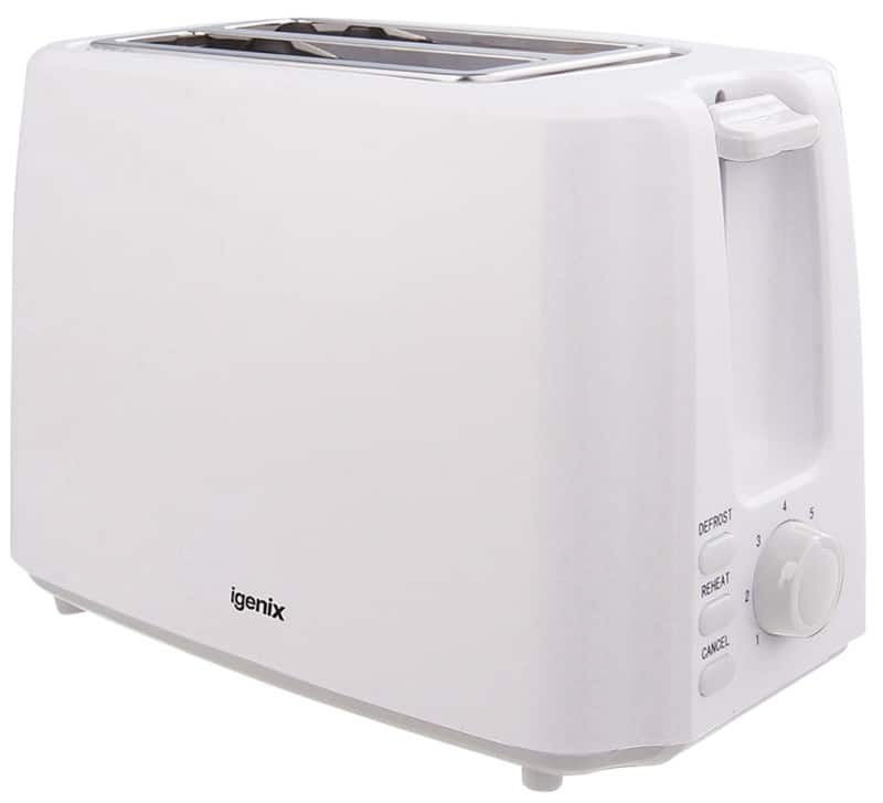 igenix IG3011 2 slice toaster Variable Browning Control Plastic White