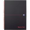 OXFORD Black n' Red A4+ Wirebound Poly Cover Notebook Ruled 140 Pages