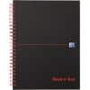 OXFORD Notebook Black n' Red A5+ Ruled Spiral Bound Cardboard Hardback Black, Red Perforated 140 Pages 70 Sheets