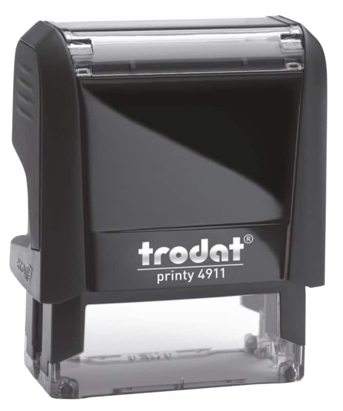 Trodat Custom Text Stamp 4911 Black 2.2 x 2.2 x 5.8 cm