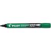 Pilot 100 Permanent Marker Fine Bullet 1 mm Green Non Refillable Pack of 12