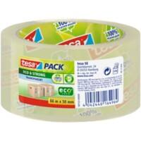 tesa Packaging Tape tesapack Eco & Strong Transparent 50 mm (W) x 66 m (L) PP (Polypropylene) 58153