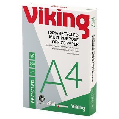 Office Depot 100% Recycled Printer Paper A4 80 gsm Off-White 55 CIE 500  Sheets | Viking Direct UK
