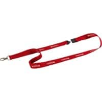 DURABLE Lanyard 440 x 20mm Red 999107995 Pack of 10