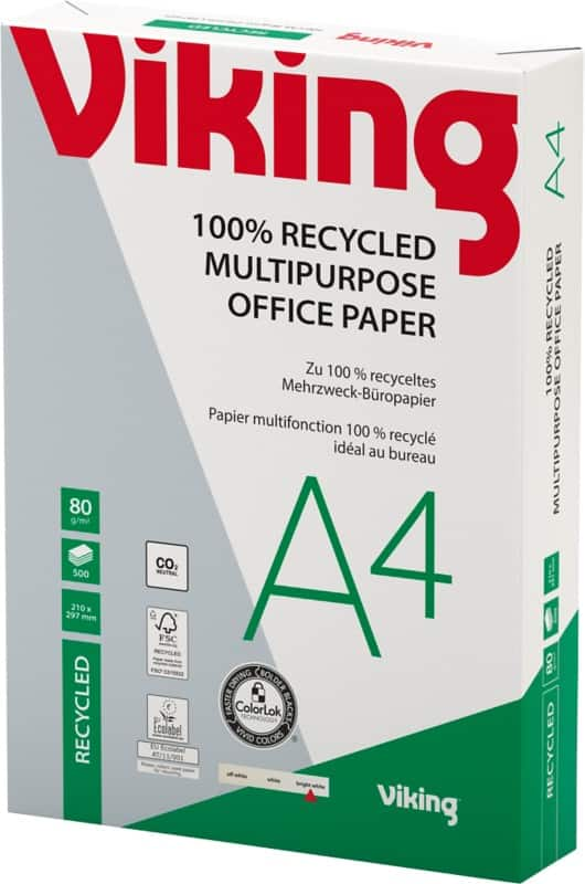 White Office Paper, 100% Recycled