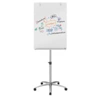 Nobo Glassboard Easel Magnetic Single Sided 70 (W) x 185 (H) cm Brilliant White