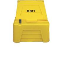 Dandy's Grit Bin 200L Lockable Yellow & Rock Salt Ultragrip Brown 10 x 25 kg  Bags