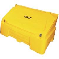 Dandy's Grit Bin 400 L Weatherproof with Lockable Lid Yellow 60 x 89 x 122 cm