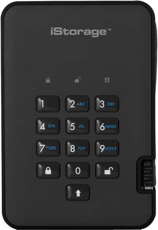 iStorage 500 GB External HDD diskAshur 2 USB-A 3.1 Black