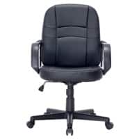 Niceday Basic Tilt Executive Chair with Armrest and Adjustable Seat Calypso Bonded Leather Black