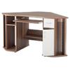 Alphason Corner Computer Desk with Walnut & White Melamine Top and 1 Drawer Lyndon 1460 x 750 x 760mm