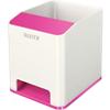 Leitz WOW Sound Pencil Pot Dual Colour White, Pink 9 x 10 x 10.1 cm