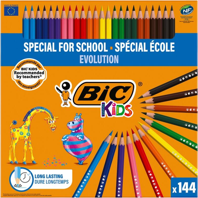 BIC Colouring Pencils 887830 Assorted Pack of 144